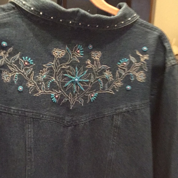 Denim Topper  by Susan Graver  size 1X  New NO TAG - Picture 3 of 5